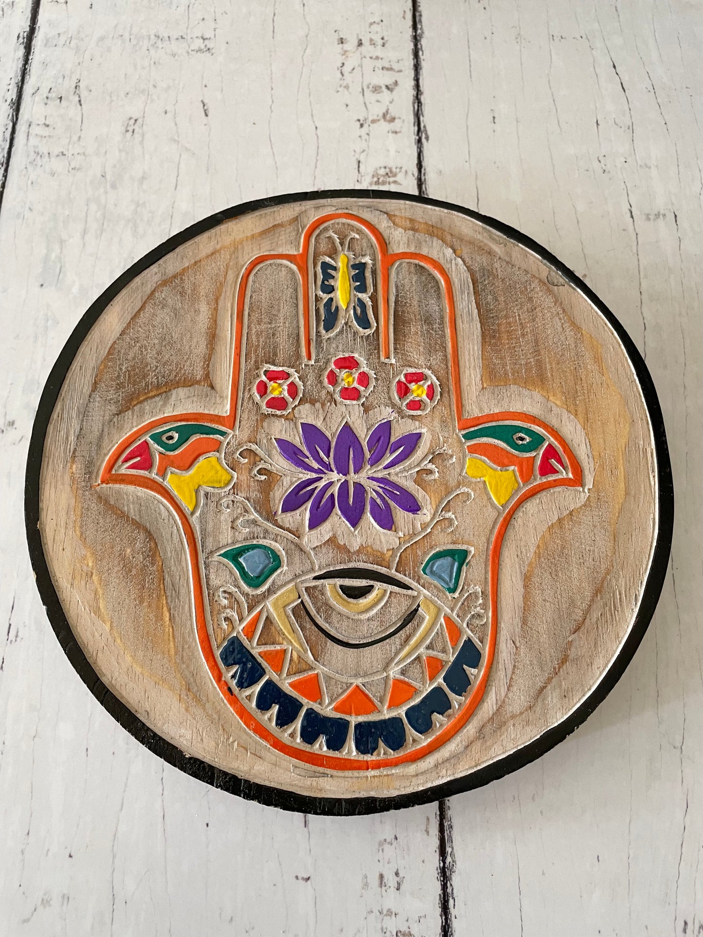 Wooden Hamsa Wall Hanging