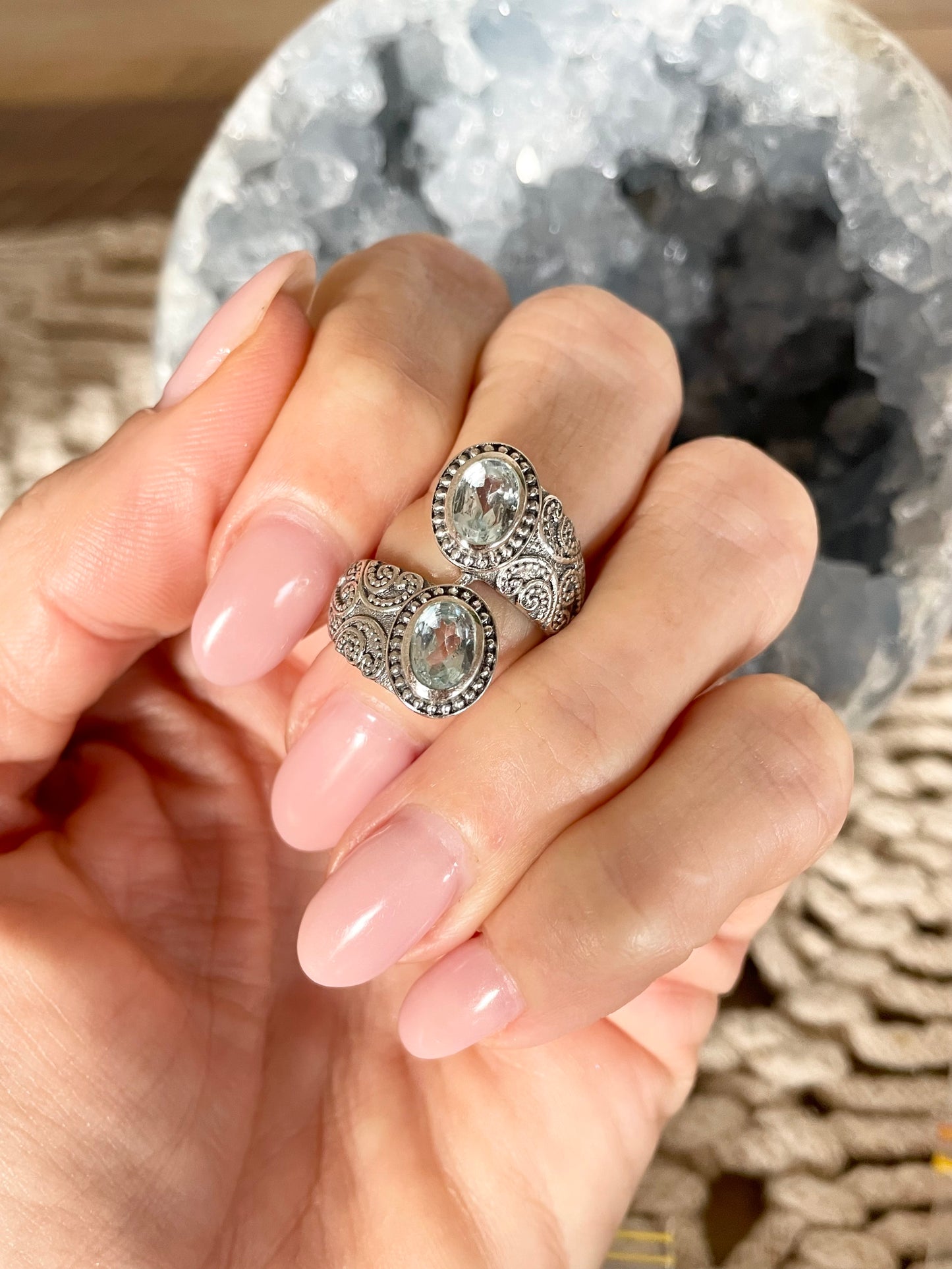 Blue Topaz Ring - Size 7