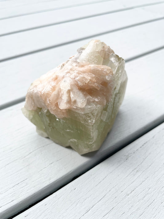 Green Apopyhllite Stilbite Cluster