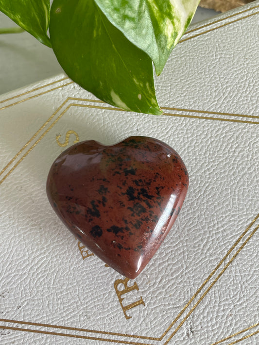 Mahogany Obsidian Heart