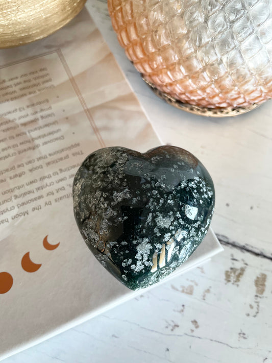 Moss Agate Heart