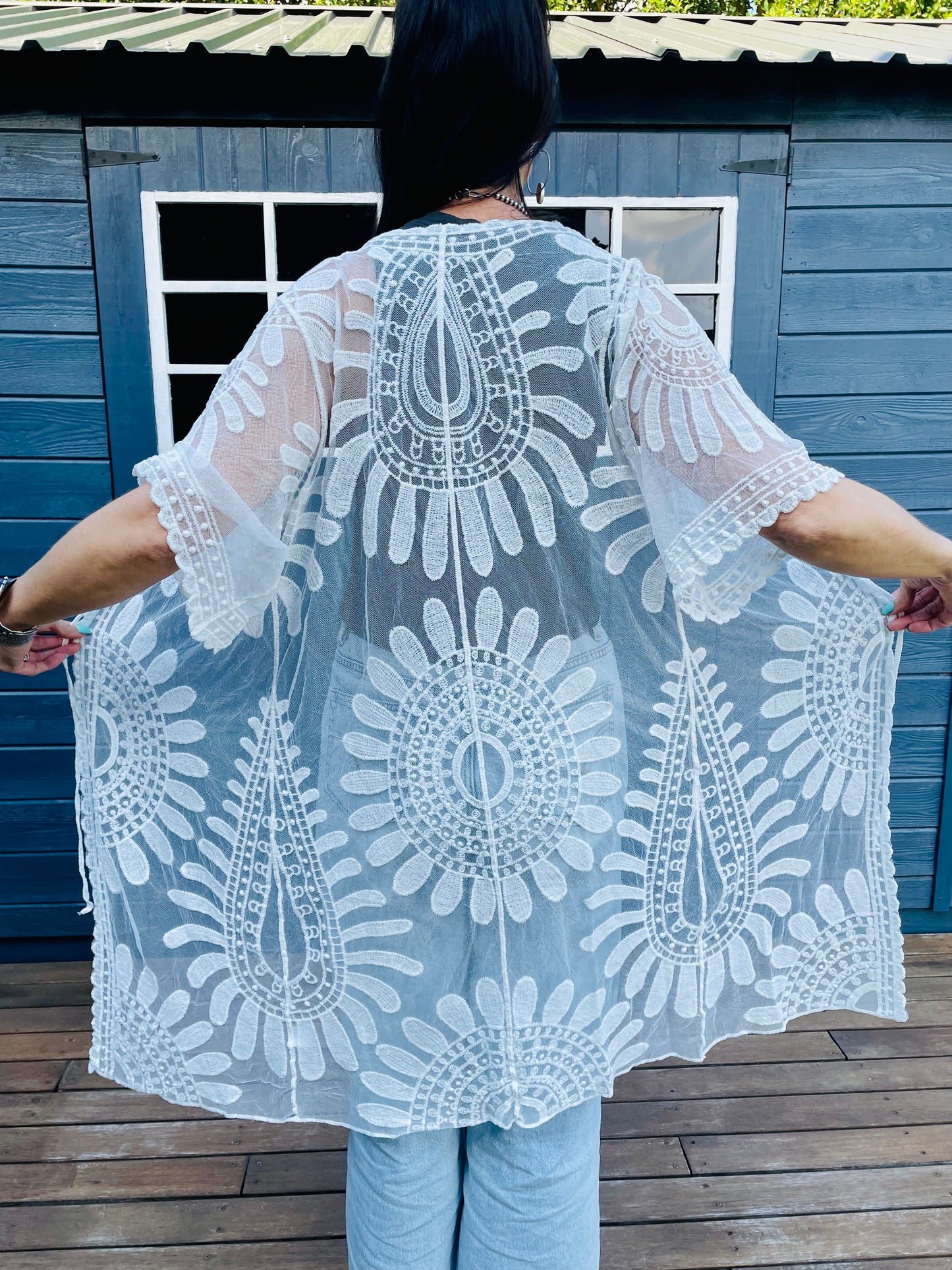 White Lace Duster ~ one size 6-16