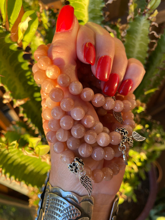 Peach Moonstone Healing Bracelet ~ Divinity