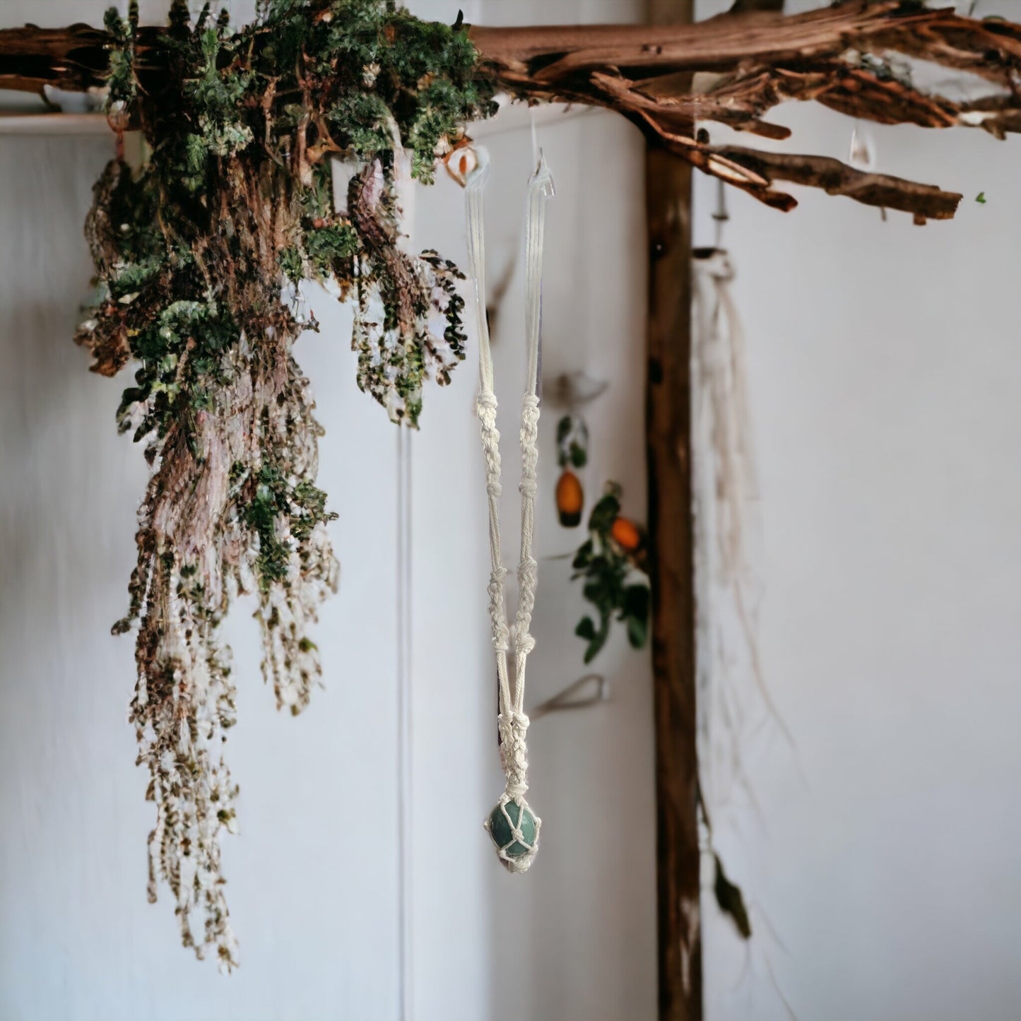 Macrame Hanging ~ Green Aventurine