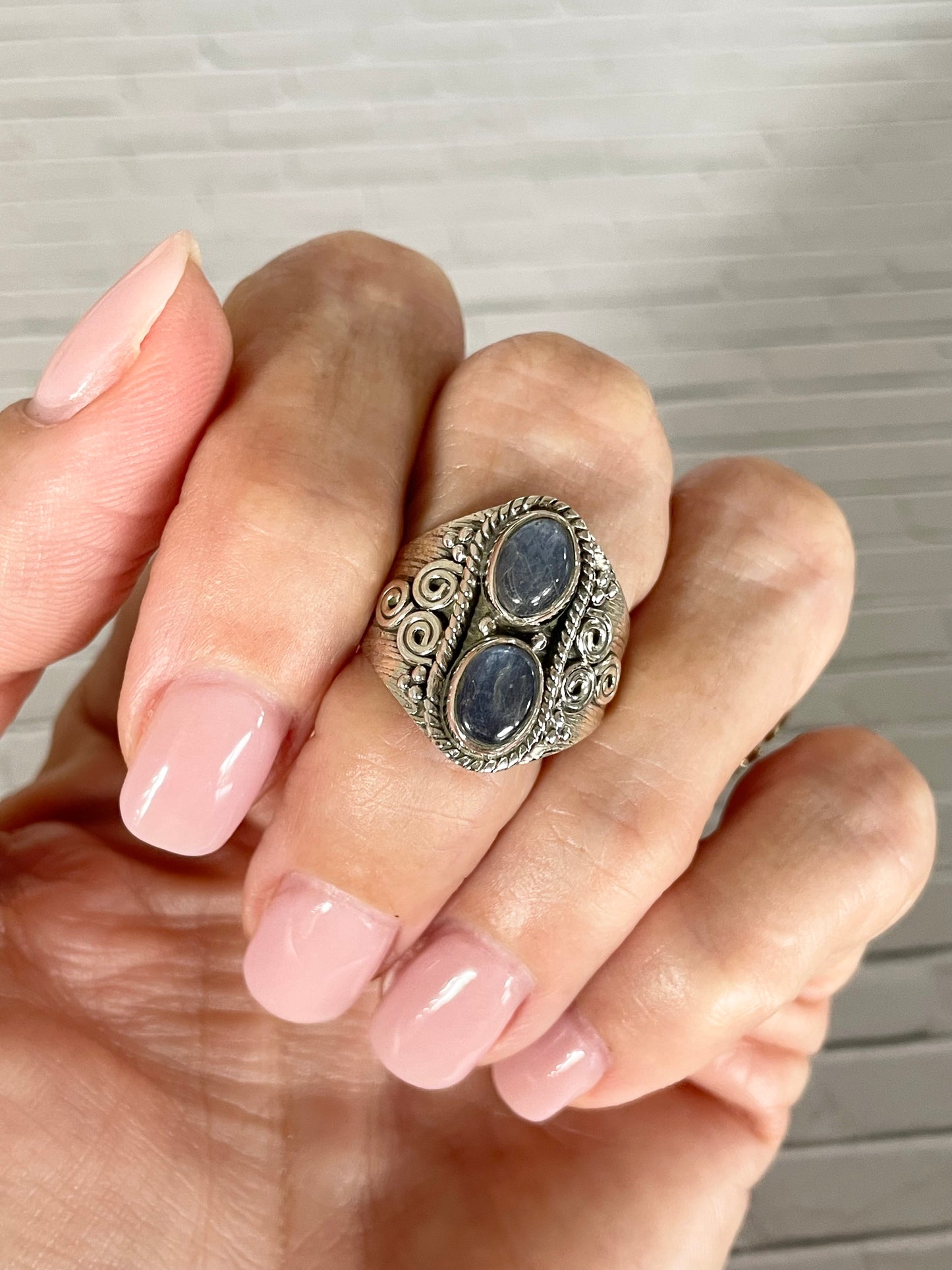 Blue Kyanite Ring ~ size 8.5