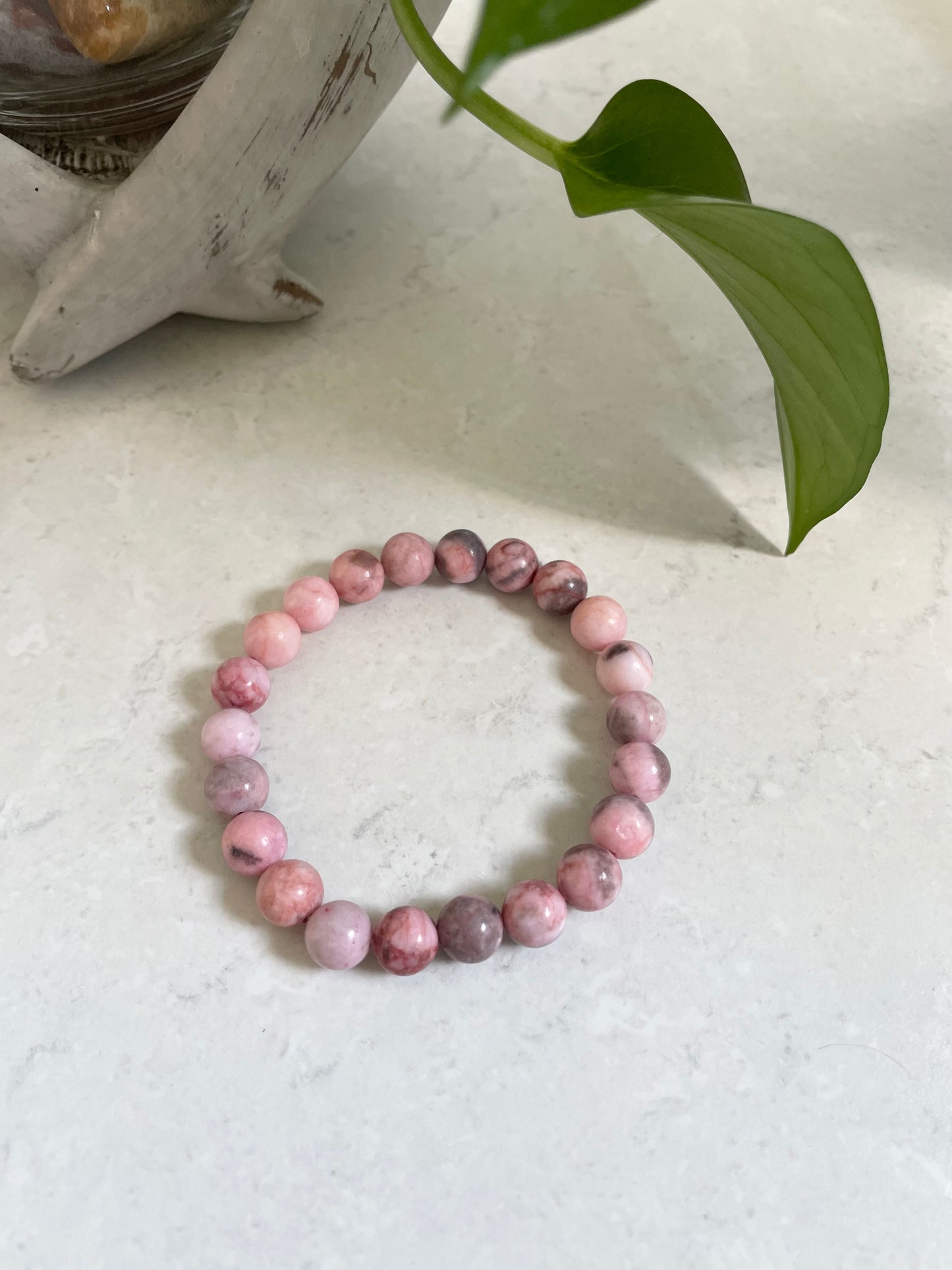 Pink Zebra Jasper Healing Bracelet