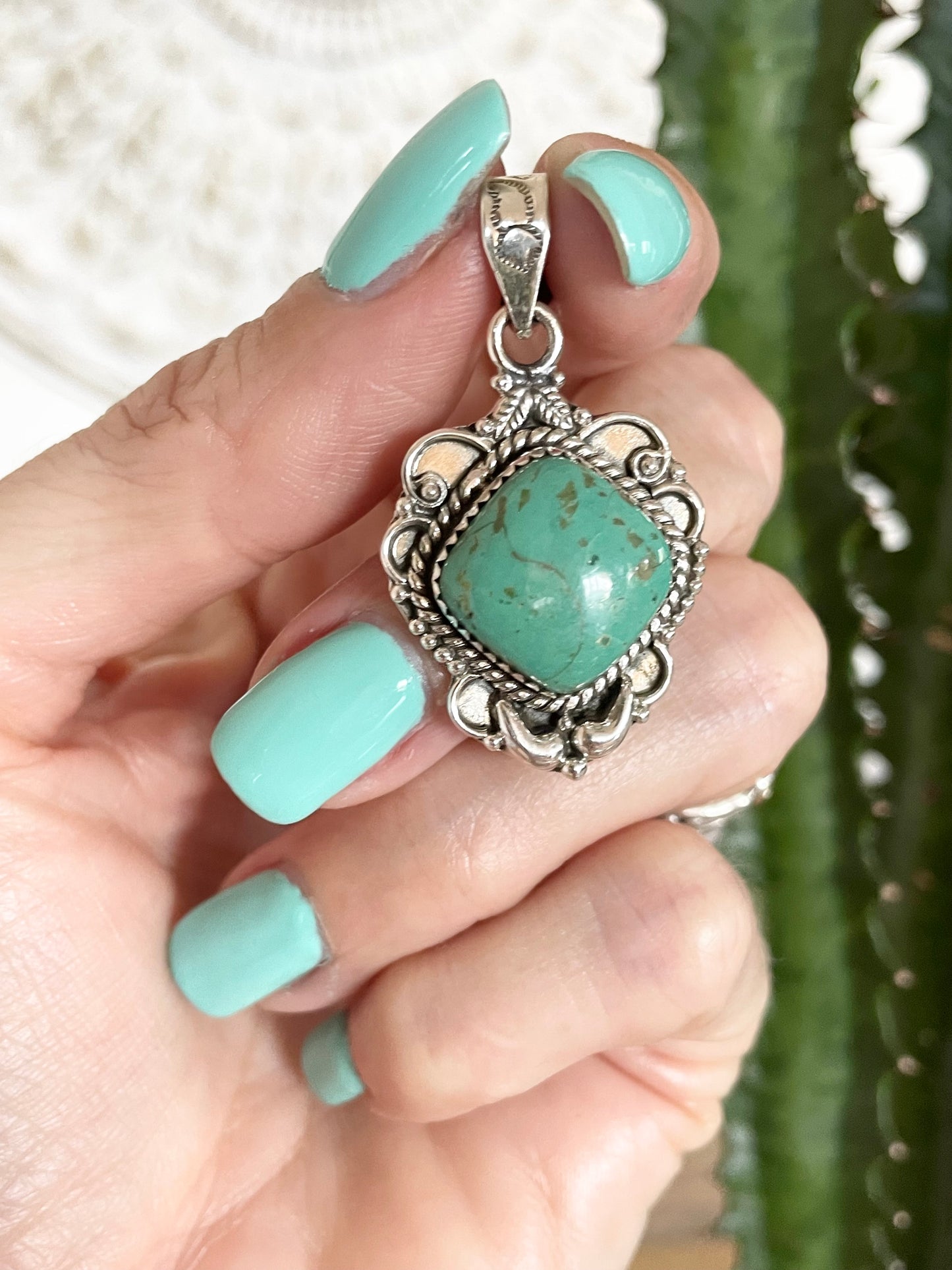 Green Royston Turquoise Pendant