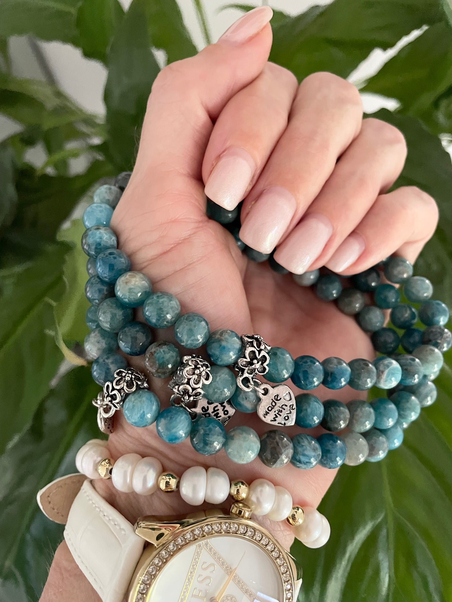 Blue Apatite Healing Anklet ~ Past Lives ©️