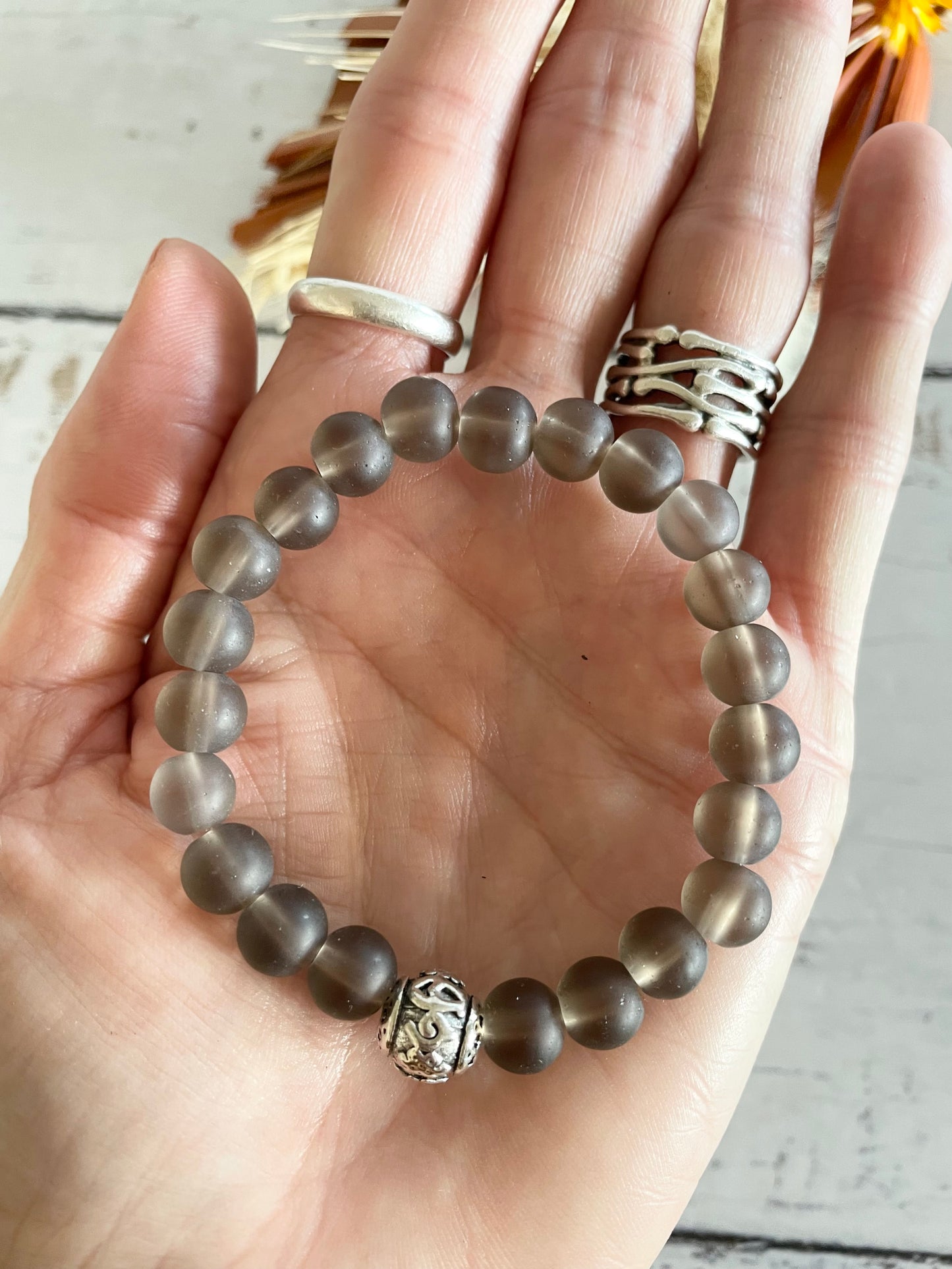 Frosted Smoky Quartz Healing Bracelet ~ GROUNDED