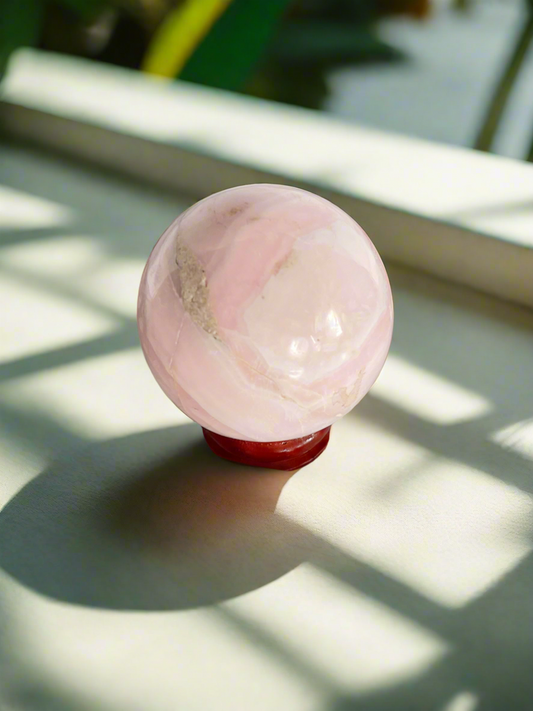 Mangano Calcite Sphere Includes Holder
