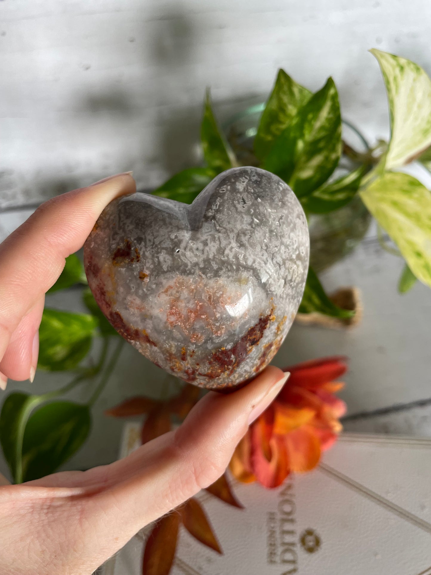 Crazy Lace Agate Heart