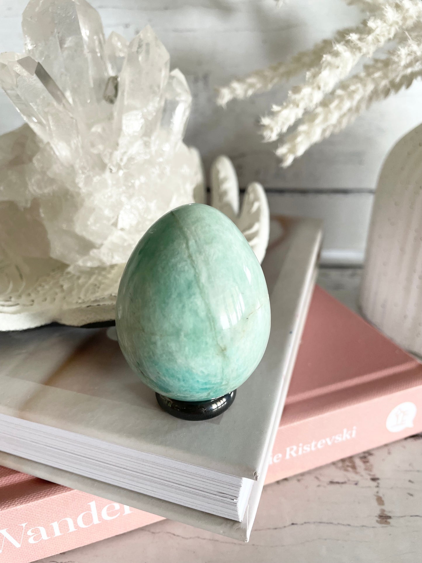 Amazonite Egg with holder