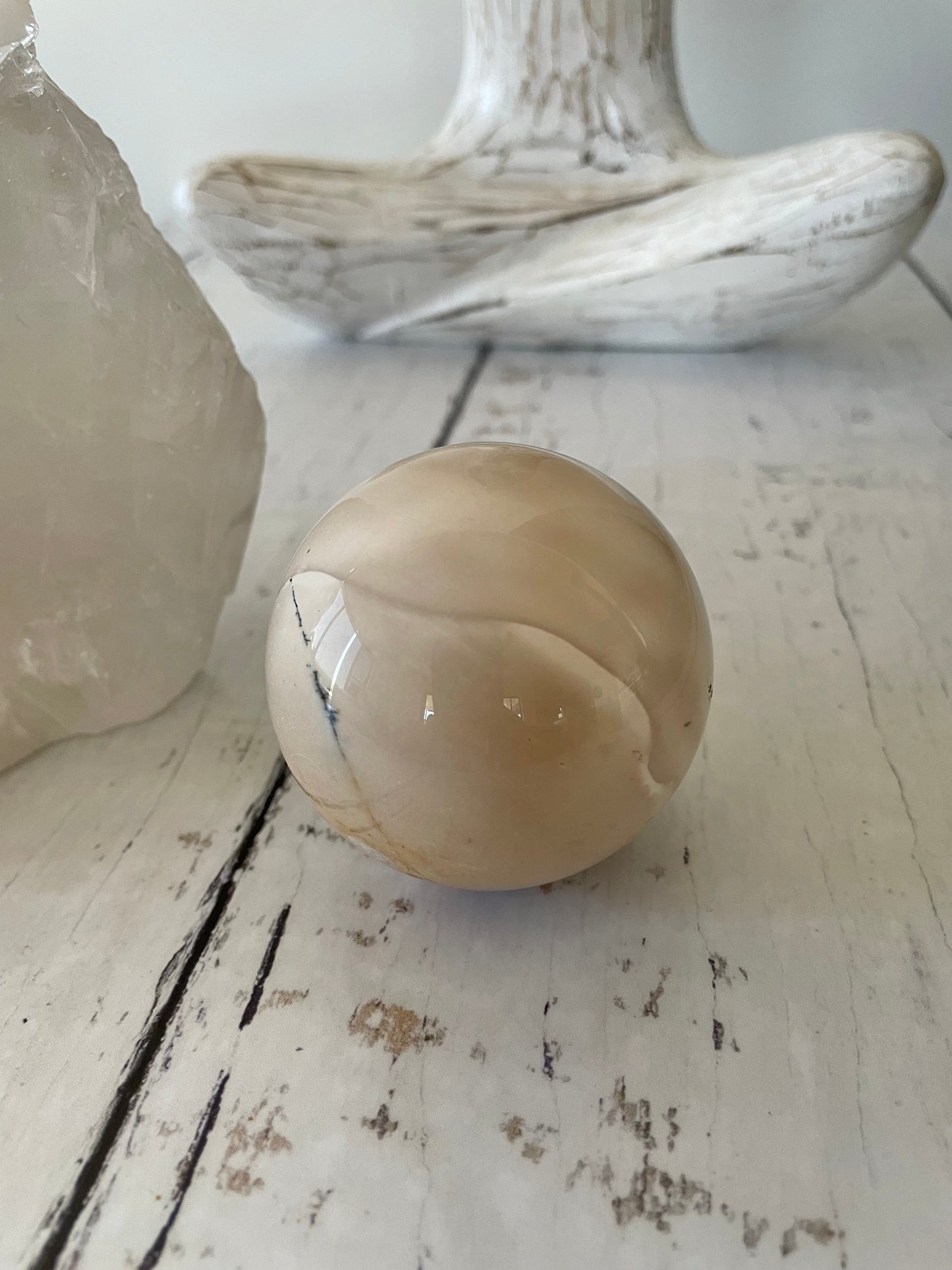 Mookaite Sphere Includes Wooden Holder