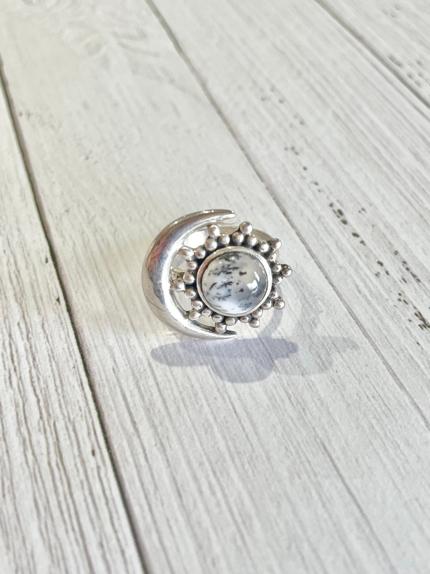 Dendritic Agate Ring ~ size 6