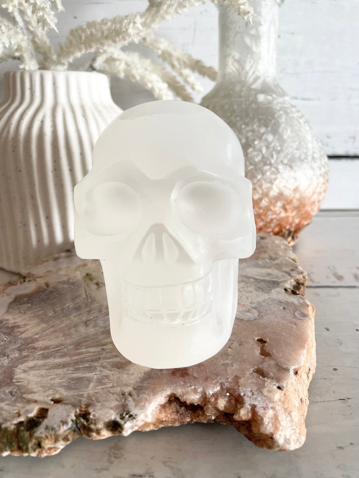 Selenite Skull