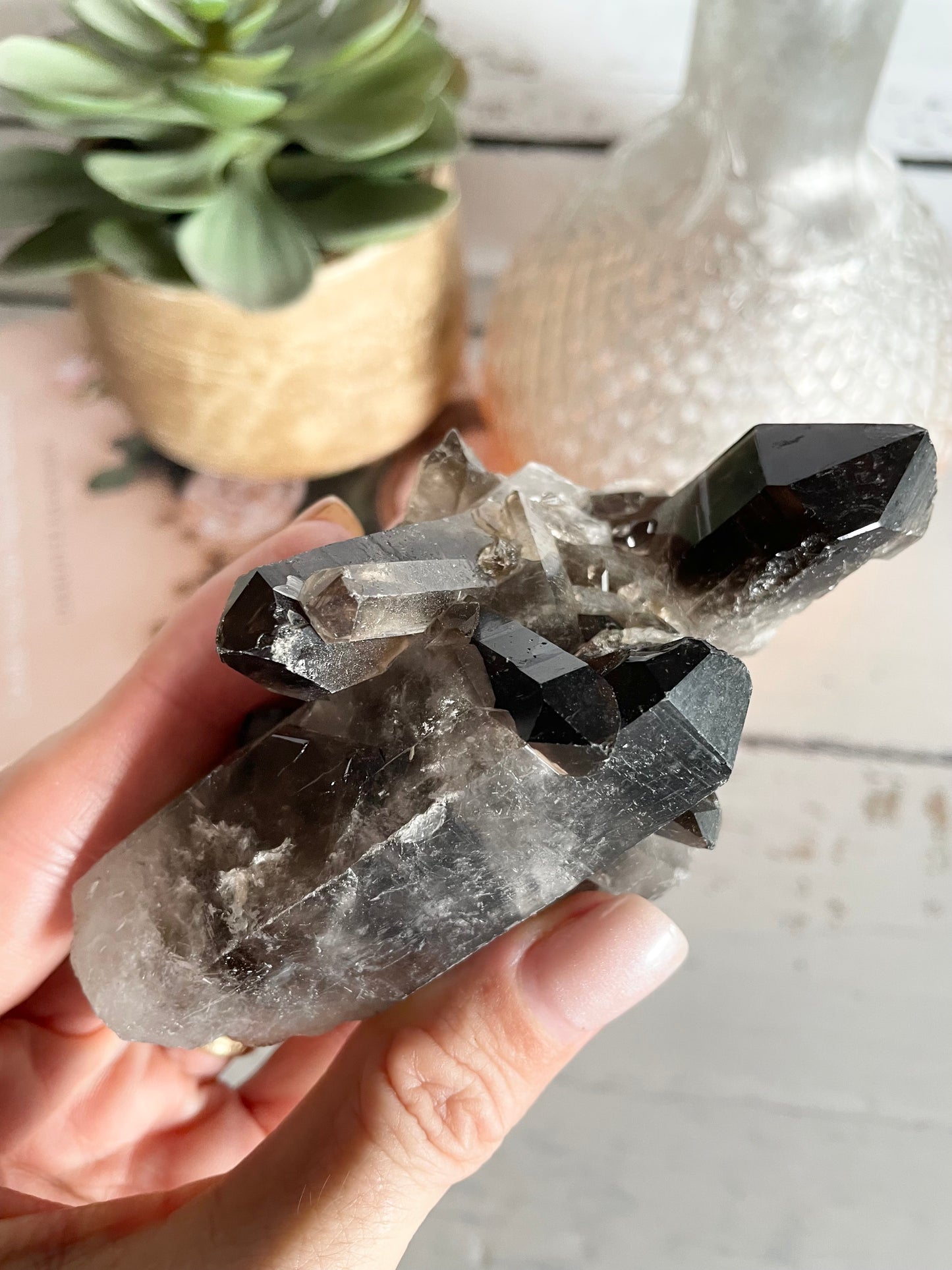 Smoky Quartz Cluster