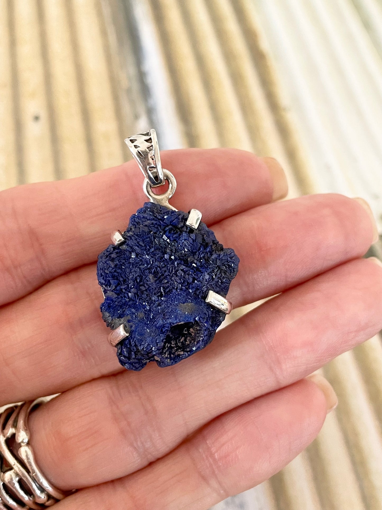 Raw Azurite Pendant