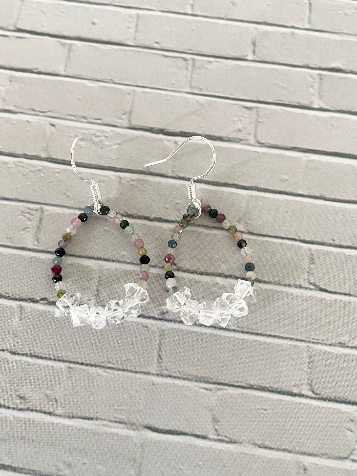Multi Tourmaline/Herkimer Dangles