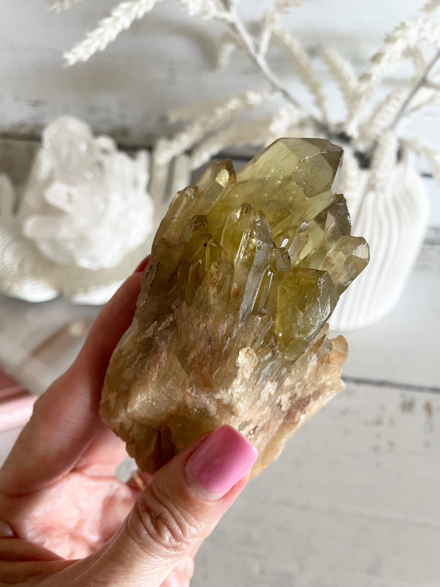 Natural Pineapple Citrine Cluster Point