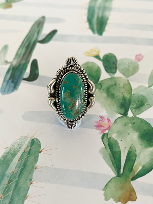 Royston Turquoise Ring - Adjustable 6.5-10