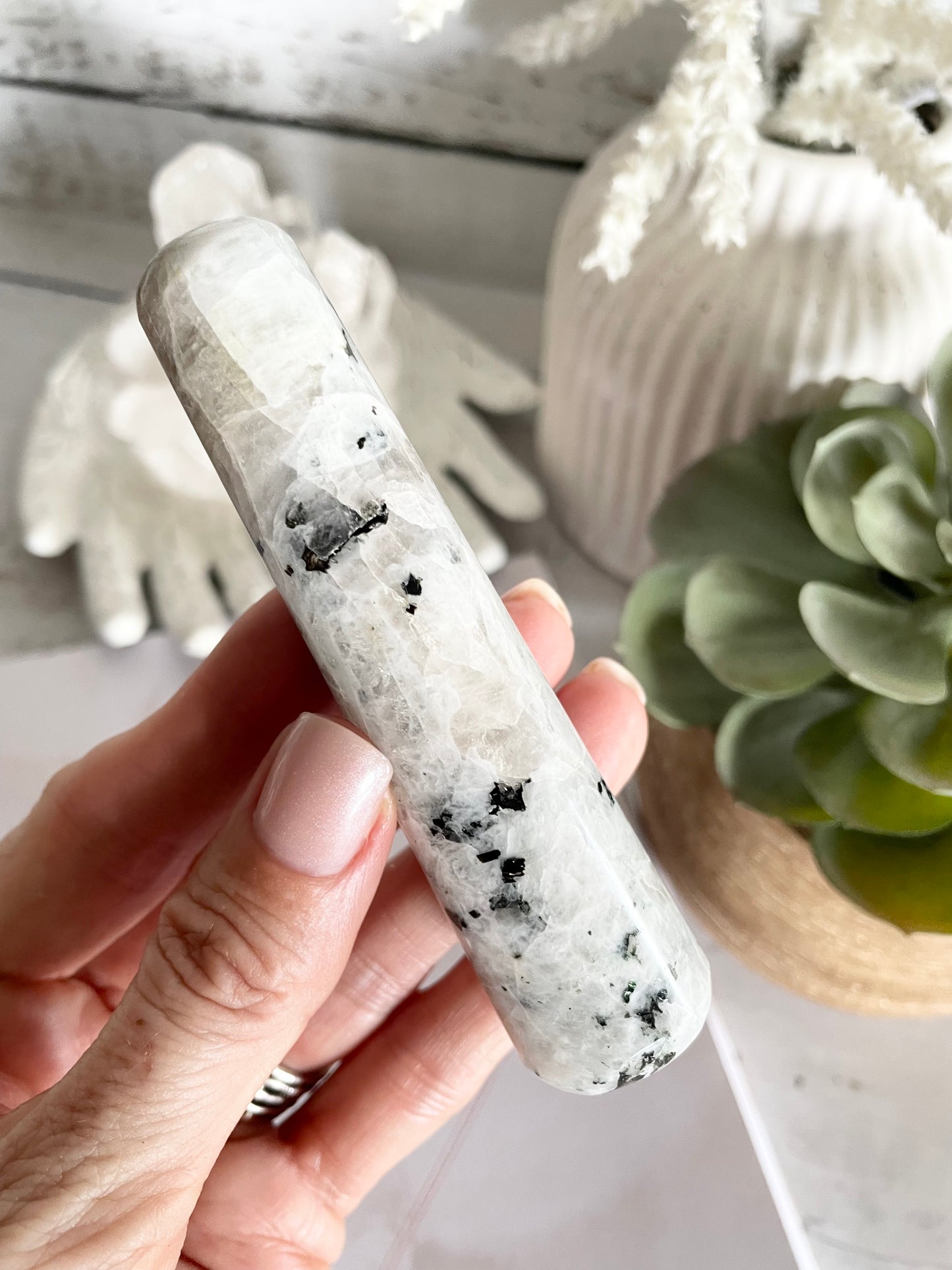 Rainbow Moonstone Healing/Massage Wand