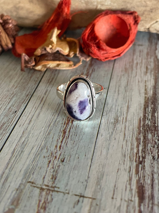 Purple Opal Silver Ring