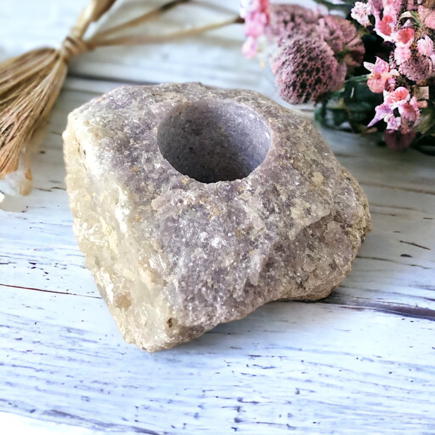 Candle Holder ~ Lepidolite