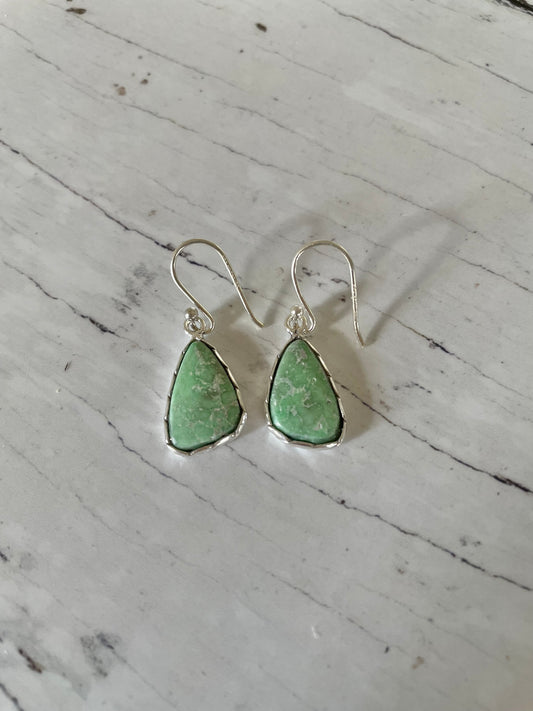 Variscite Silver Dangles