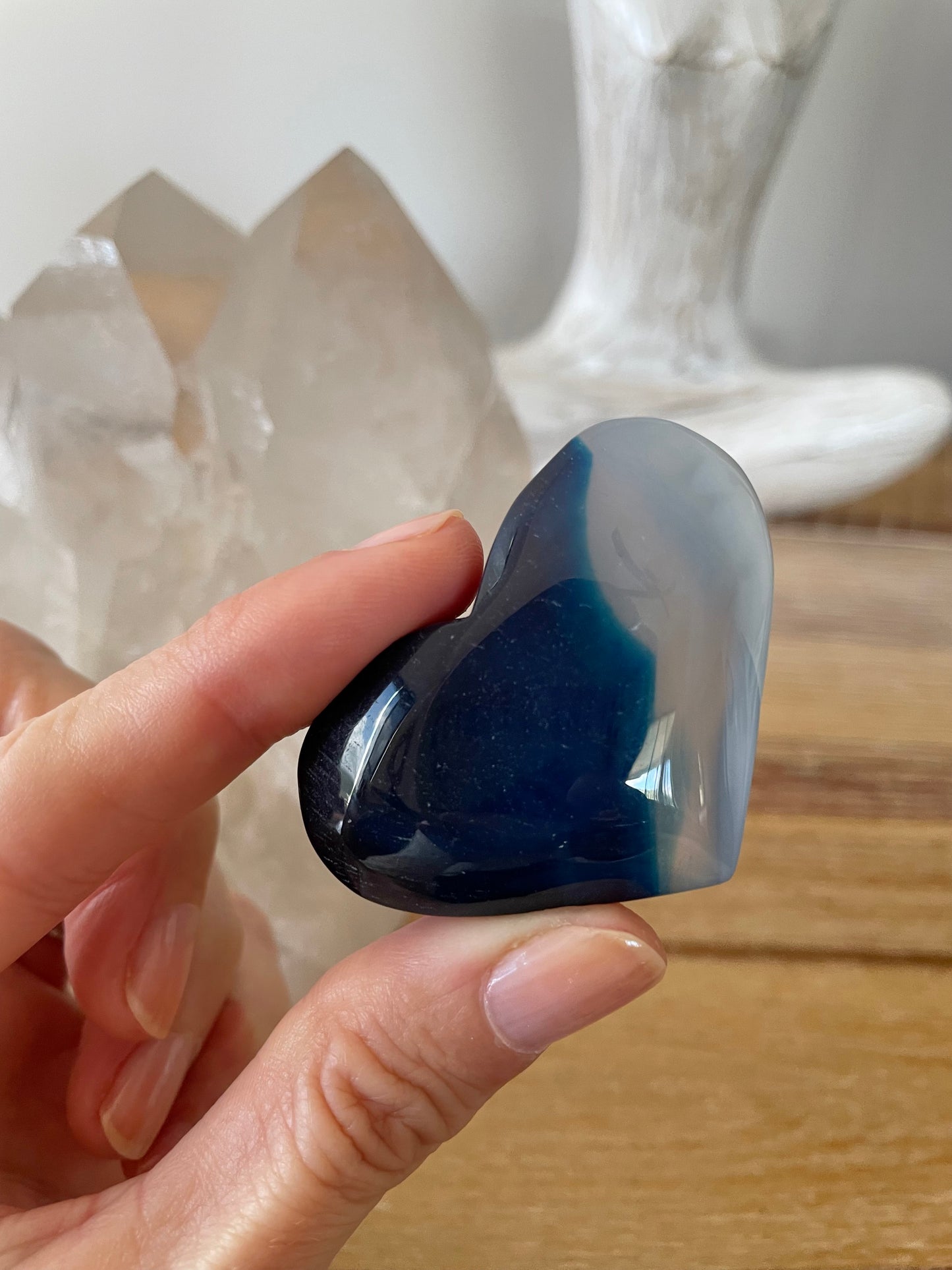 Blue Agate Heart