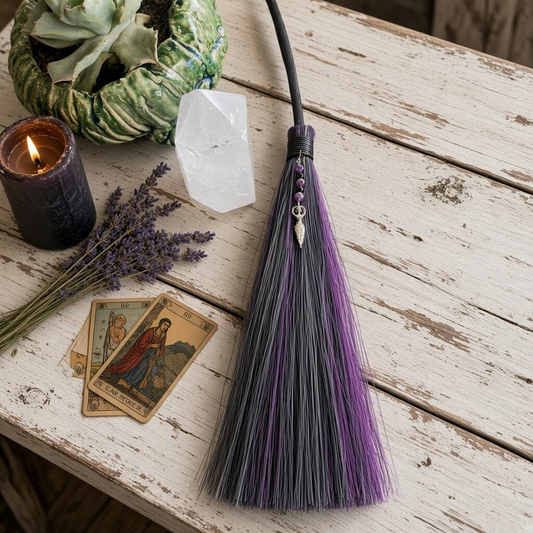 Goddess Witch’s Besom ~ Amethyst