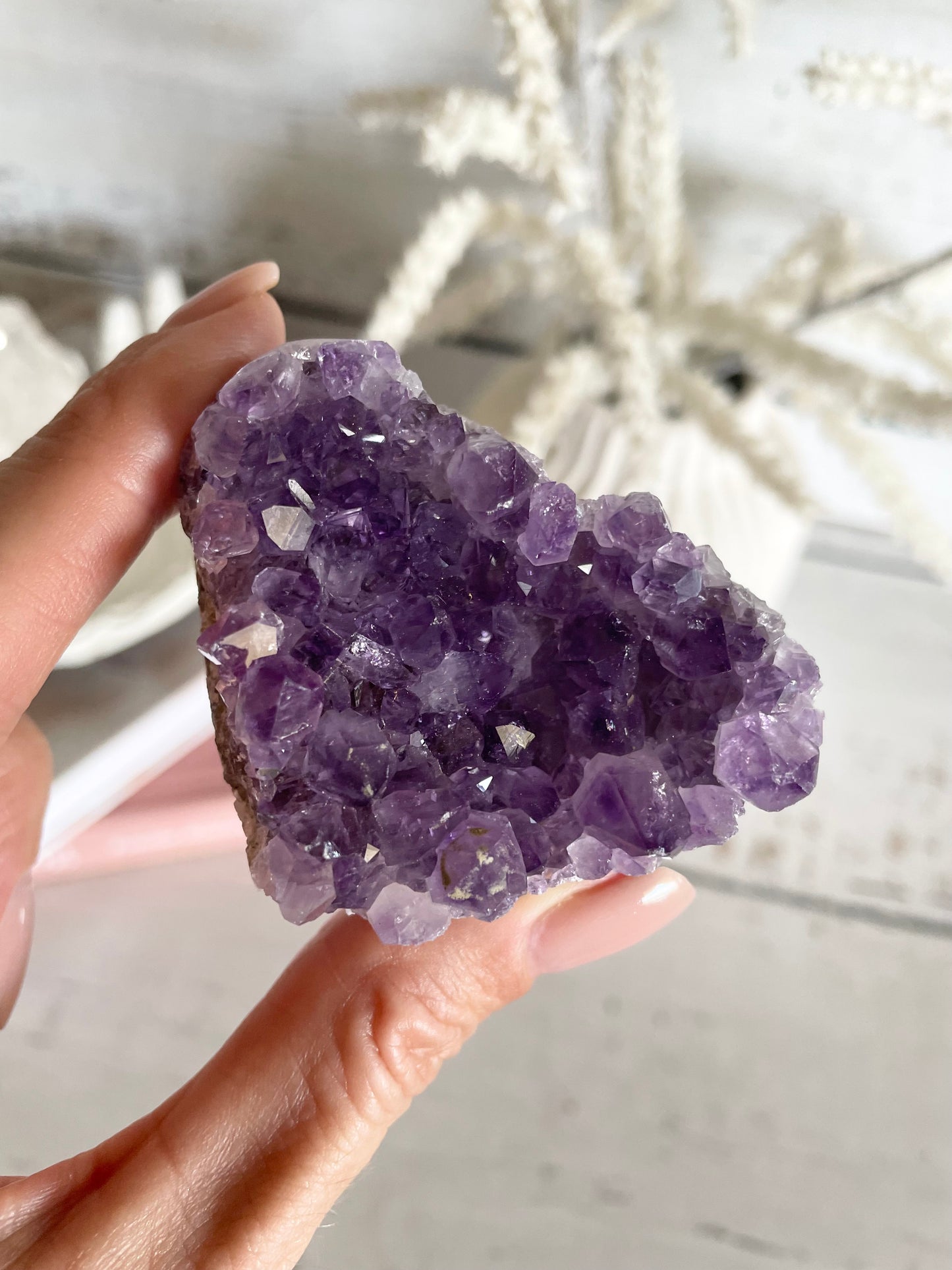 Amethyst Cluster Heart