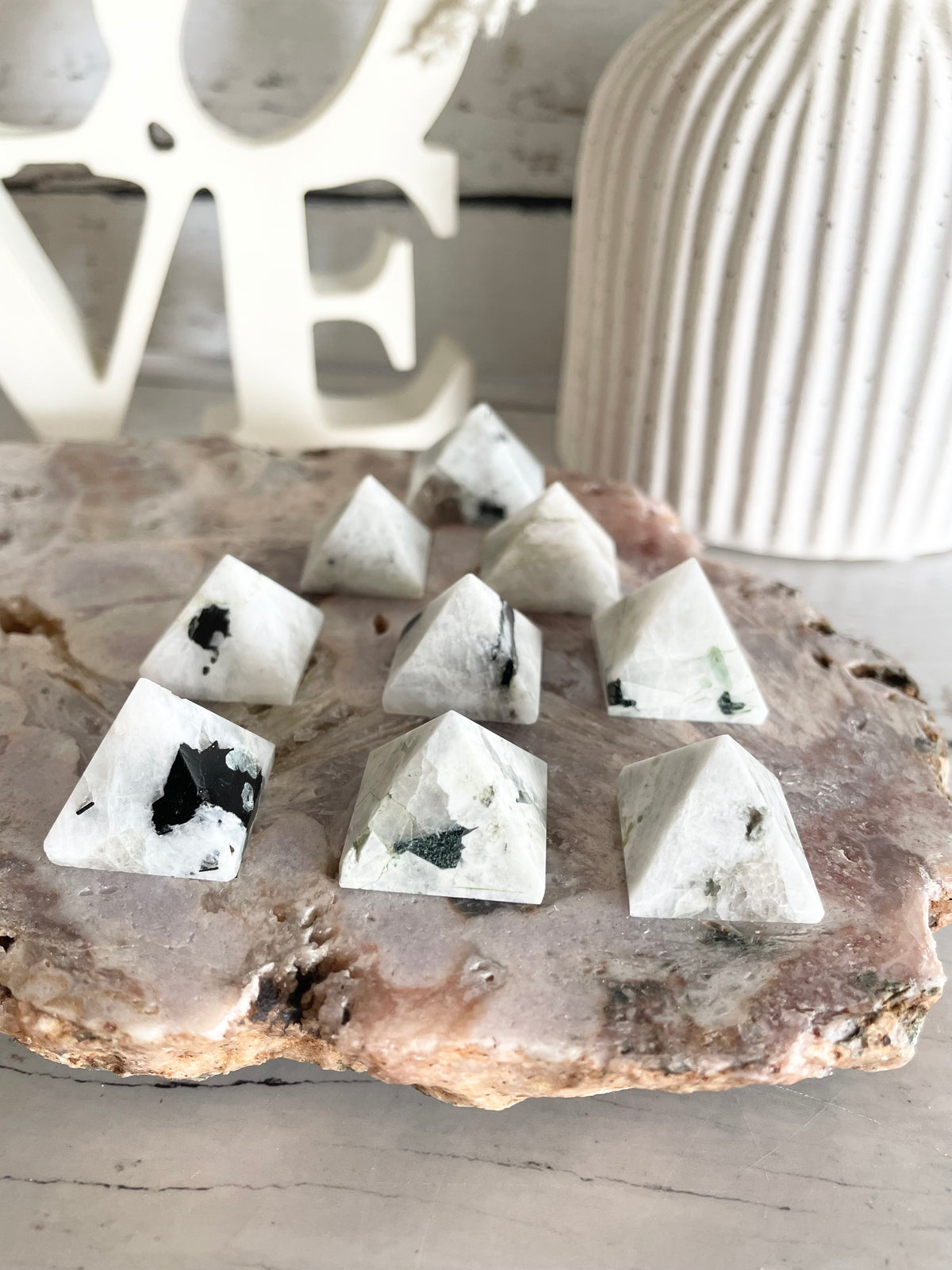 Intuitively Chosen ~ Rainbow Moonstone Pyramid