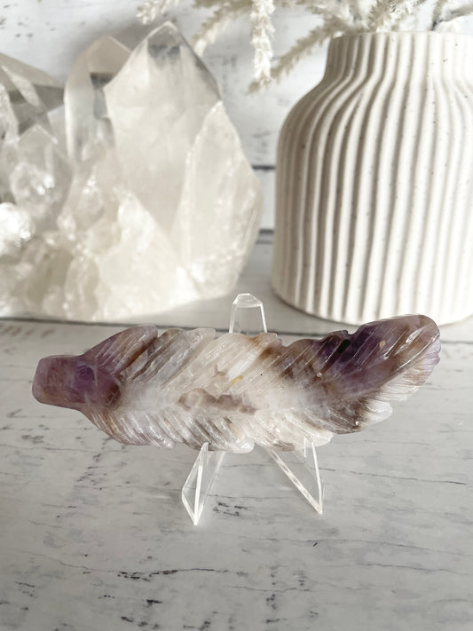 Chevron Dream Amethyst feather