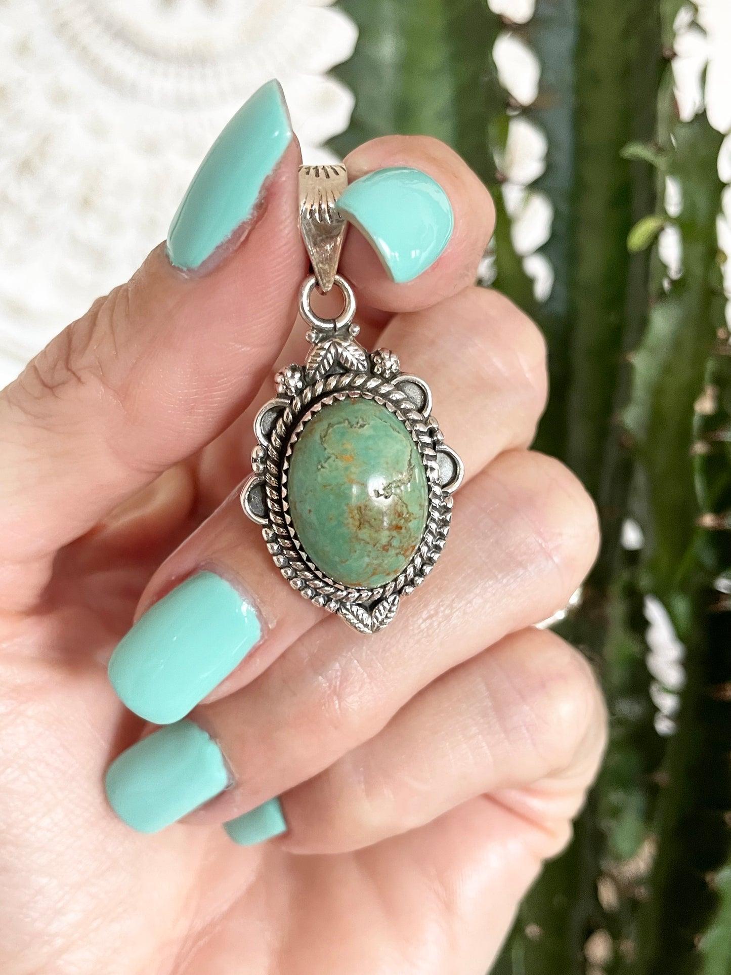 Green Royston Turquoise Pendant