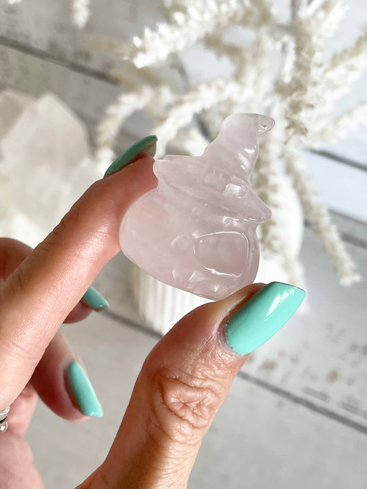 Halloween Pumpkin ~ Rose Quartz