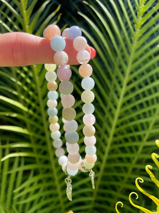 Morganite Healing Anklet