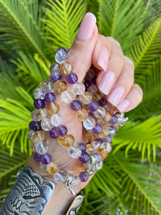 Clear Quartz, Citrine & Amethyst Healing Bracelet ~ Fairy Dust