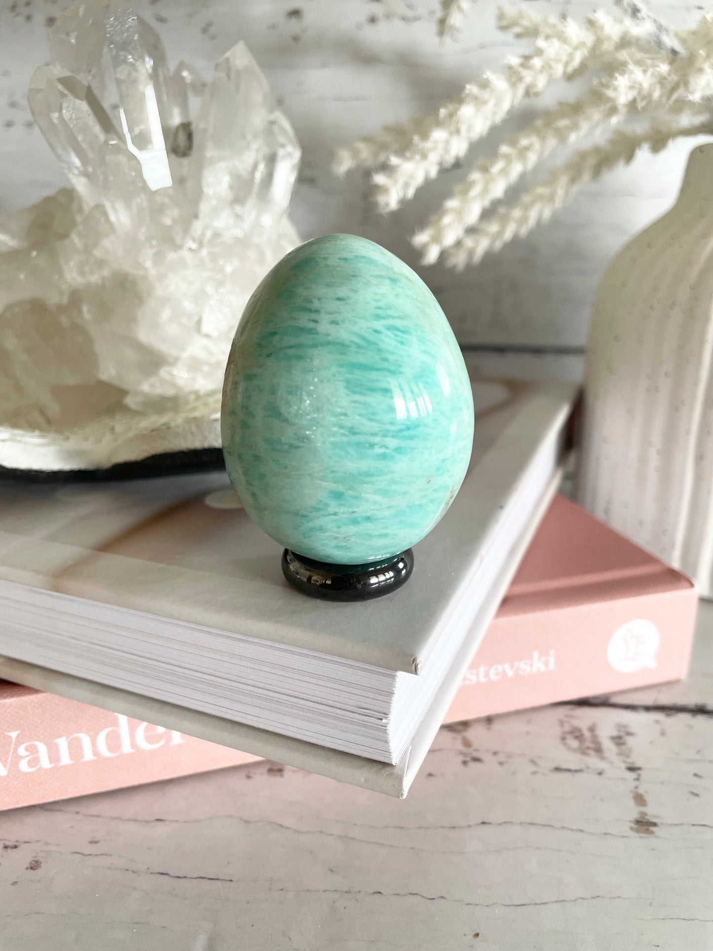 Amazonite Egg with holder