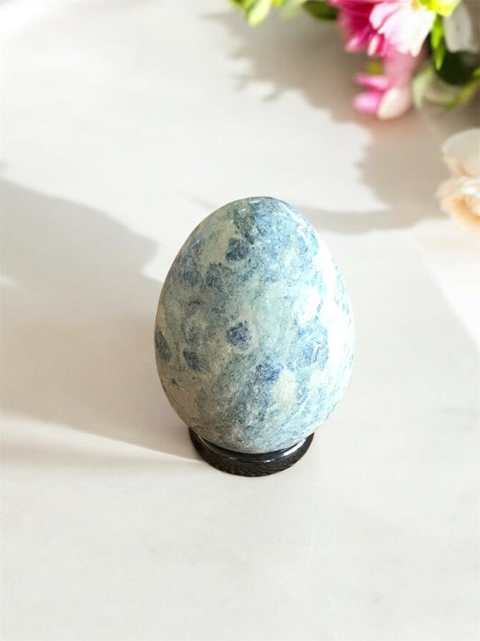 Ruby Fuchsite Egg Includes Hematite Ring