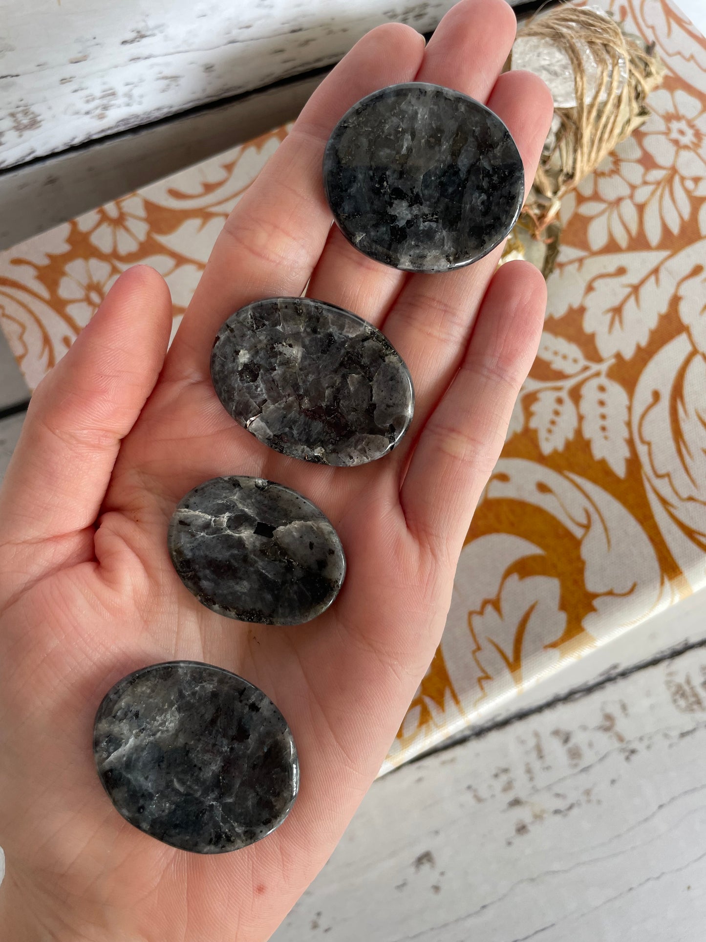 INTUITIVELY CHOSEN ~ Larvakite Thumb/Worry Stone