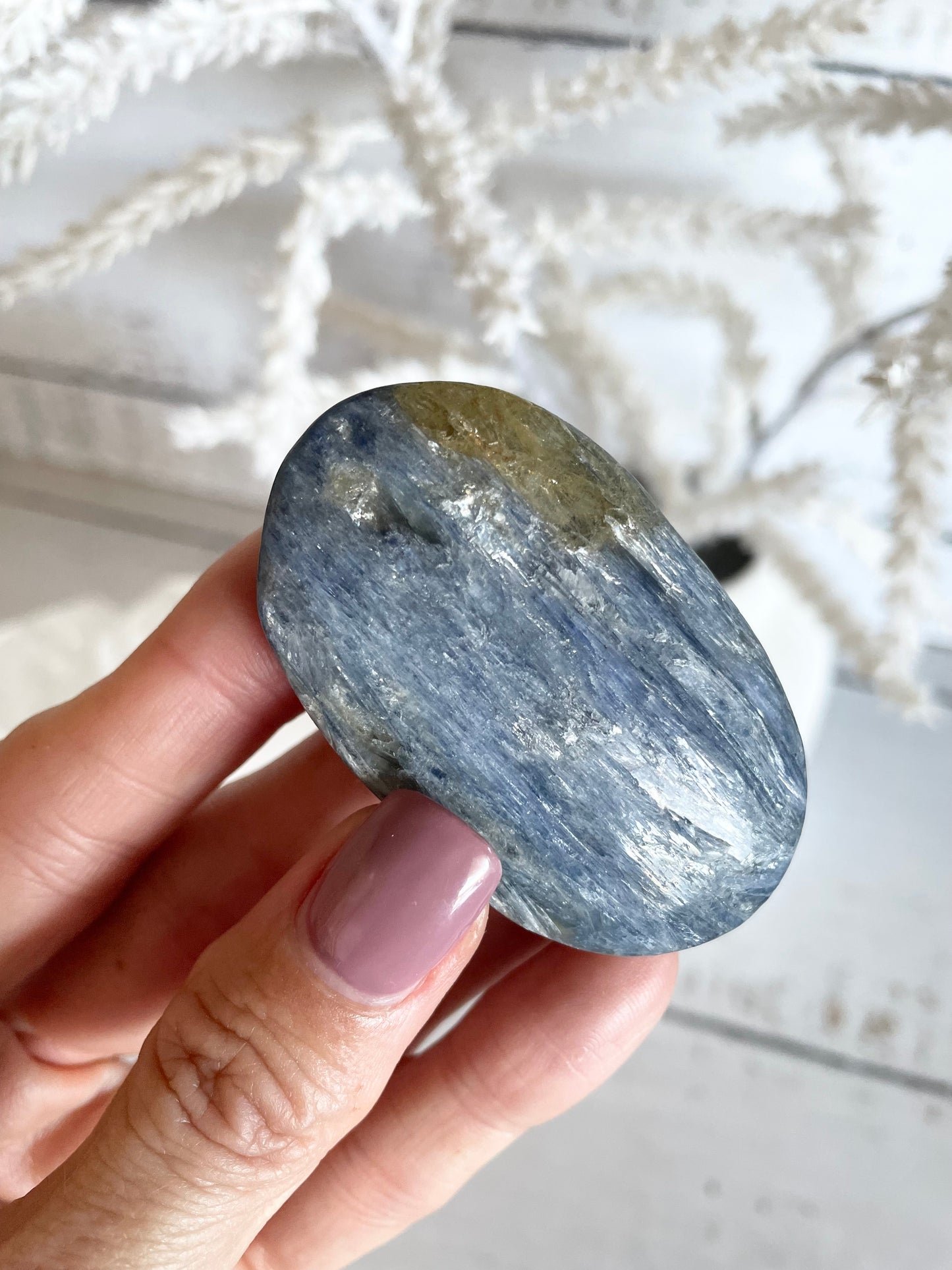 Kyanite Pillow Palm Stone