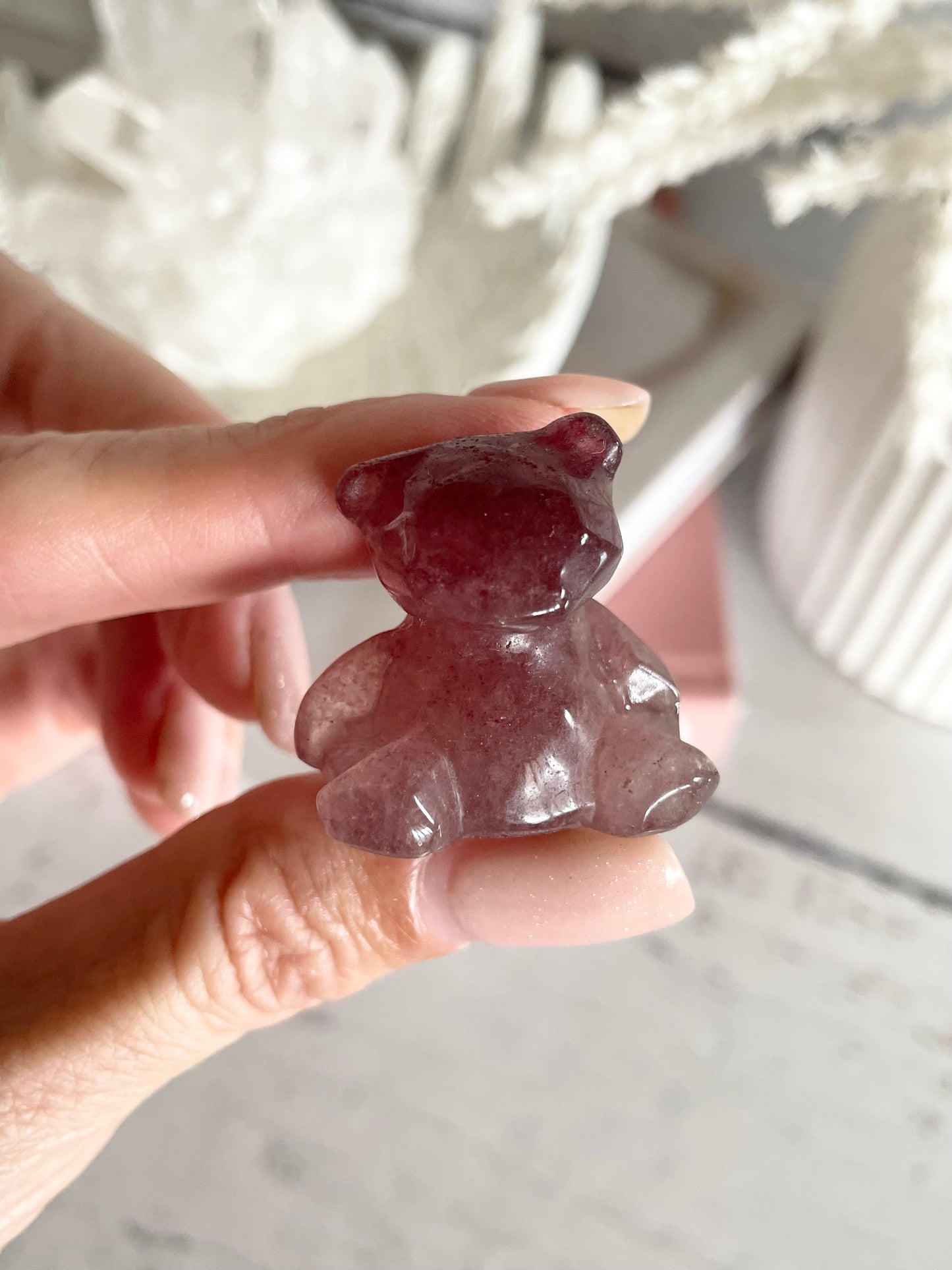 Teddy Bear ~ Strawberry Quartz