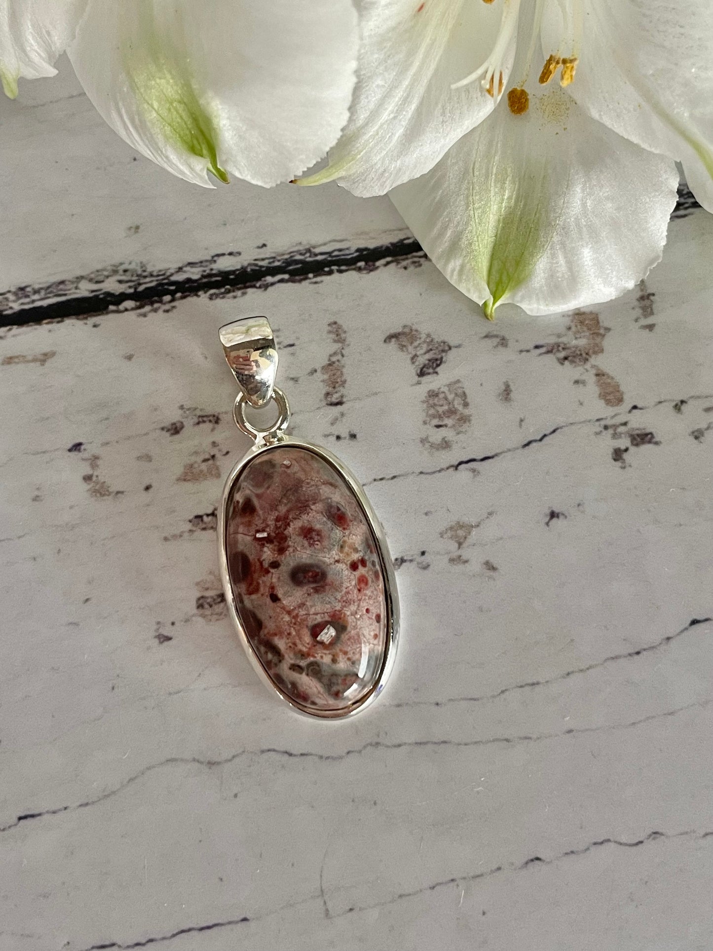 Madagascan Ocean Jasper Silver Pendant