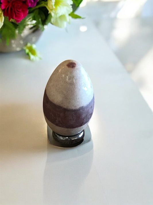 Shiva Narmada Egg includes Hematite Holder