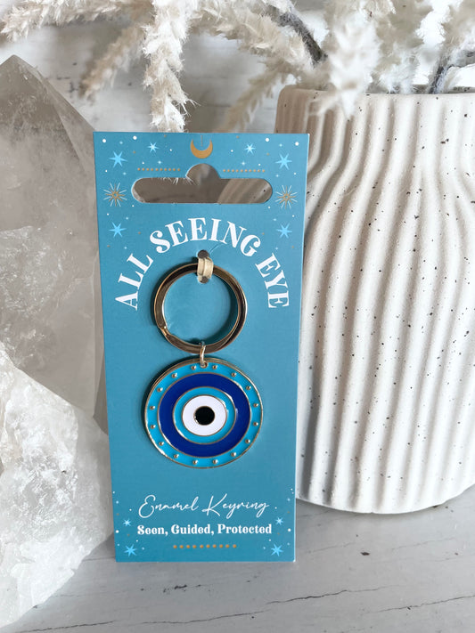 All seeing eye ~ enamel keyring