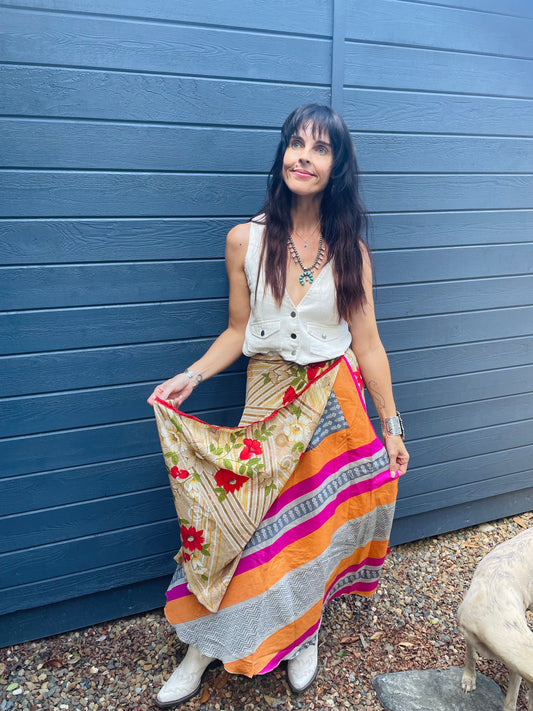 Upcycled Sari Skirt 9