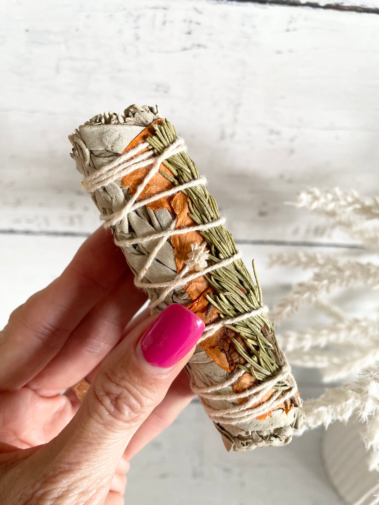 Authentic White Sage/cedar/rosemary/rose petals