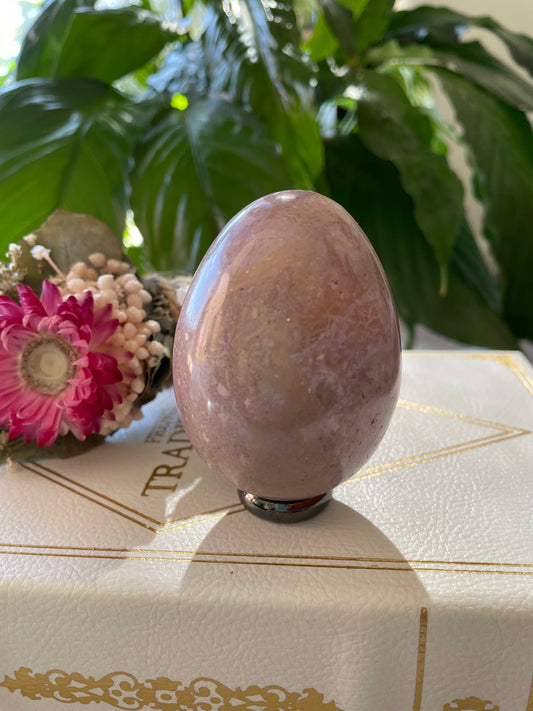 Phosphosiderite/Hope Stone Egg Includes Hematite Ring