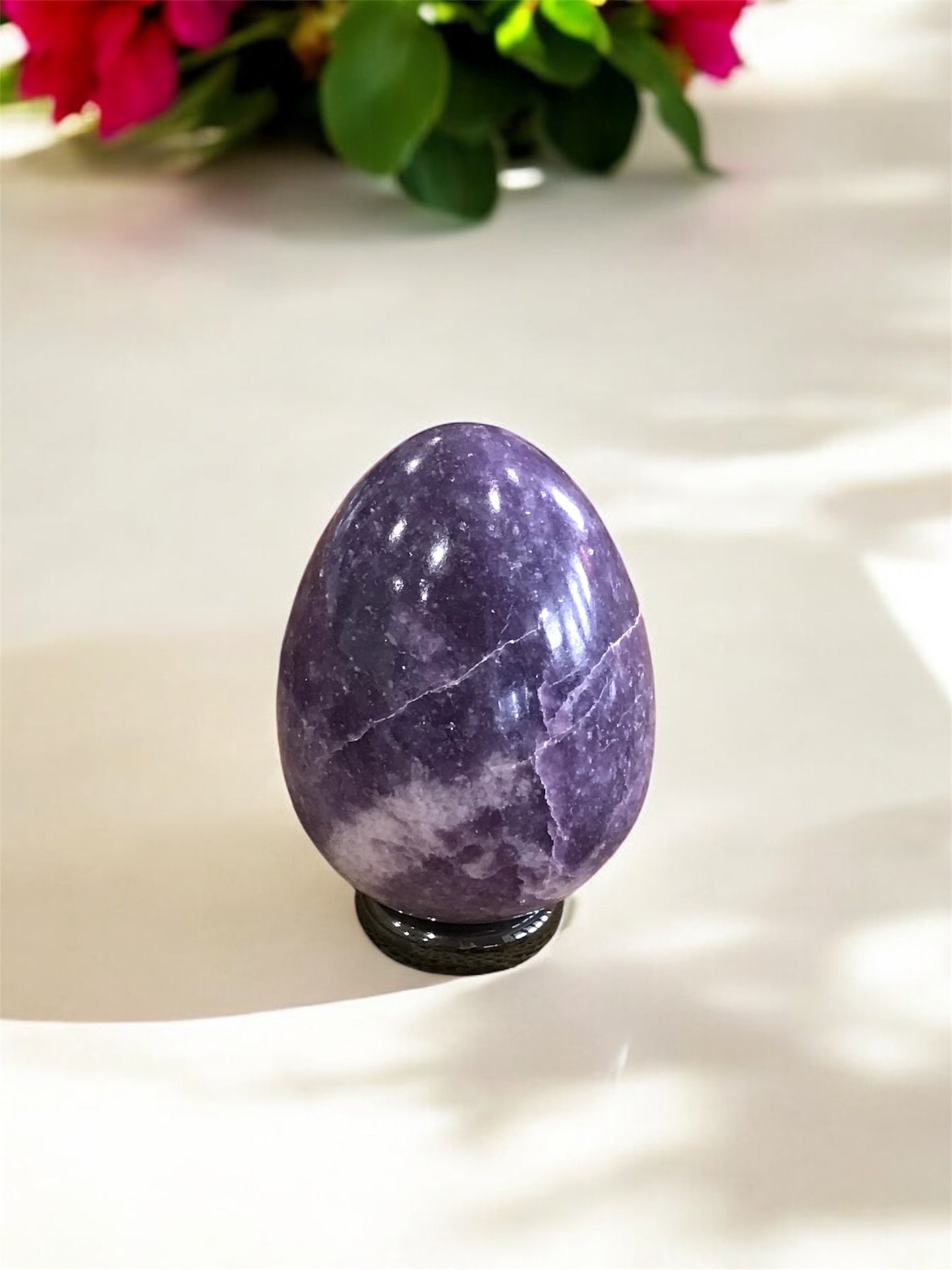 Lepidolite Egg with holder