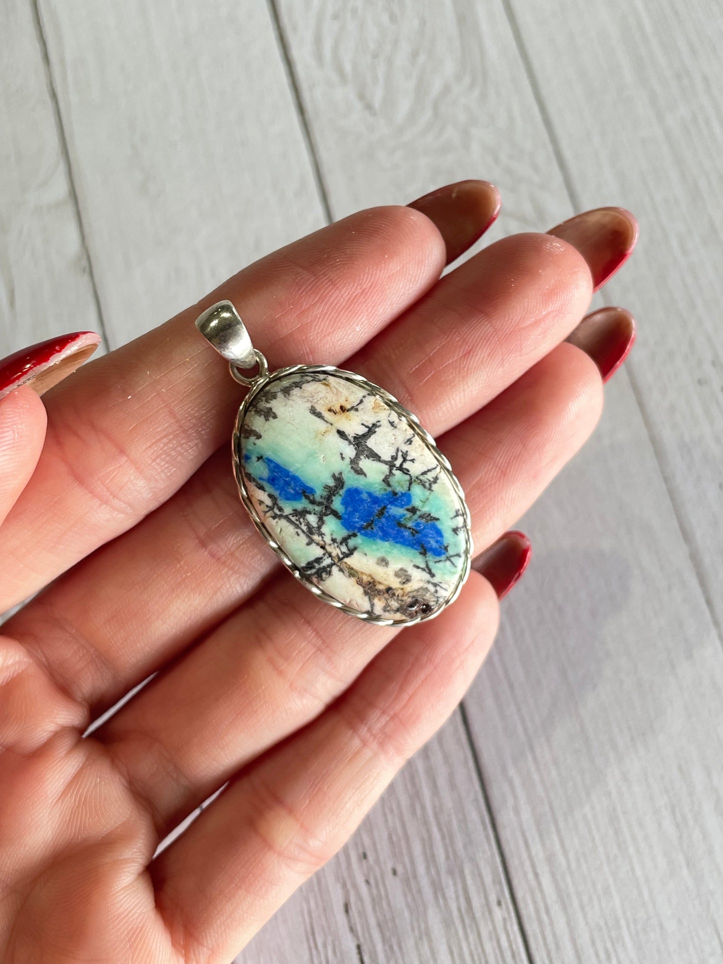 Azurite Chrysocolla Pendant